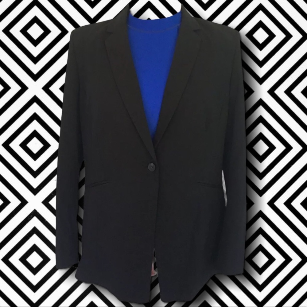 🆕 Worthington Black Lined Jacket Blazer • XL